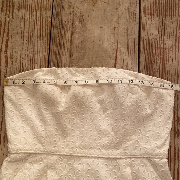 J crew- Eyelet Strapless Dress - Picture 3 of 9